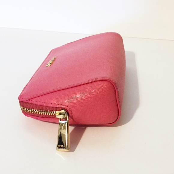 Furla pink saffiano leather zip pouch wallet - Picture 2 of 8
